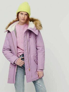 NEW J.Crew Orchid Perfect Winter Parka Jacket Primaloft Eco-Friendly MSRP $350 S